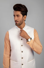 WINTER'23 MEN WAISTCOAT FORMAL OFF WHITE