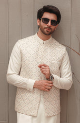 WINTER'22 MEN WAISTCOAT OFF WHITE