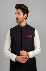 WINTER'23 MEN WAISTCOAT FORMAL BLACK