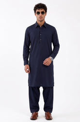 NAVY BLENDED KAMEEZ SHALWAR