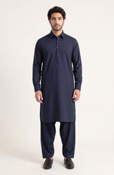NAVY BLENDED KAMEEZ SHALWAR
