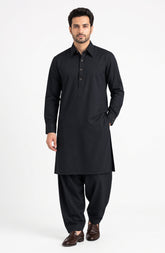 BLACK BLENDED KAMEEZ SHALWAR