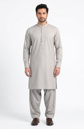 LIGHT-BEIGE BLENDED KAMEEZ SHALWAR