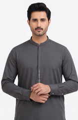 GREY BLENDED EMBROIDERED KAMEEZ SHALWAR
