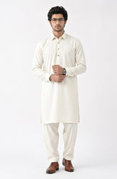 CREAM BLENDED KAMEEZ SHALWAR