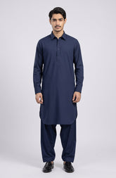 NAVY BLENDED KAMEEZ SHALWAR