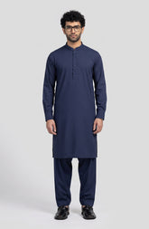 NAVY BLENDED KAMEEZ SHALWAR