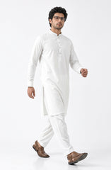 OFF-WHITE BLENDED EMBROIDERED KAMEEZ SHALWAR