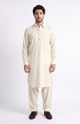 CREAM BLENDED KAMEEZ SHALWAR