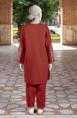 EMBROIDERED CROSS HATCH 2PCS UNSTITCHED