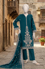 EMBROIDERED CAMBRIC STITCHED 3 PIECE