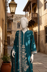 EMBROIDERED CAMBRIC STITCHED 3 PIECE