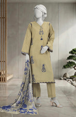 EMBROIDERED CAMBRIC 3PCS UNSTITCHED