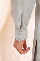 ASH-GREY BLENDED KAMEEZ SHALWAR