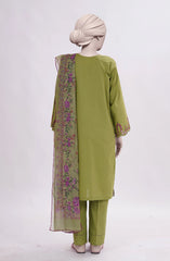 EMBROIDERED CAMBRIC 3PCS UNSTITCHED