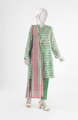 SUMMER'23 EDITION 2.0 OPTICAL IKAT PRINTED LAWN 3PC UNSTITCHED