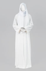 WHITE SHIMMER ABAYA