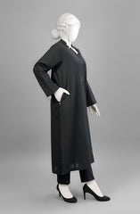 MONOCHROME'23 BLACK DAHLIA CAMBRIC 1PC KURTI