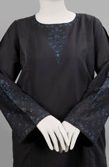 MONOCHROME'23 CHARCOAL EMBROIDERED CAMBRIC 1PC KURTI