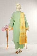 FESTIVE'23 EMBROIDERED TEA GREEN STITCHED 3PC SUIT