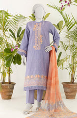 EMBROIDERED JACQUARD 3PC UNSTITCHED