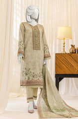 EMBROIDERED 3PC UNSTITCHED