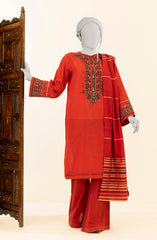 EMBROIDERED 3PC UNSTITCHED