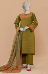 EMBROIDERED ZARI TAAR 3PCS UNSTITCHED