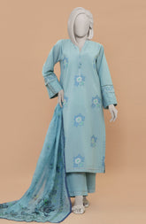 EMBROIDERED ZARI TAAR 3PCS UNSTITCHED