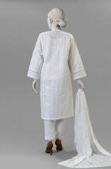 EMBROIDERED CAMBRIC STITCHED 3 PIECE