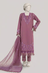 EMBROIDERED CAMBRIC 3PCS UNSTITCHED