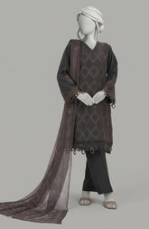 EMBROIDERED CAMBRIC 3PCS UNSTITCHED