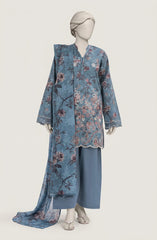 EMBROIDERED PRINTED LAWN 3PCS UNSTITCHED