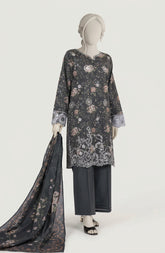 EMBROIDERED PRINTED LAWN 3PCS UNSTITCHED