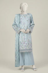 EMBROIDERED PRINTED LAWN 3PCS UNSTITCHED