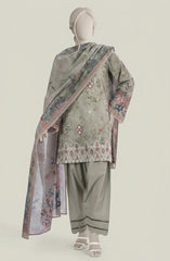 EMBROIDERED PRINTED LAWN 3PCS UNSTITCHED