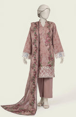 EMBROIDERED PRINTED LAWN 3PCS UNSTITCHED