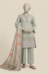 EMBROIDERED CAMBRIC 3PCS UNSTITCHED