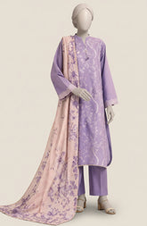 EMBROIDERED CAMBRIC 3PCS UNSTITCHED