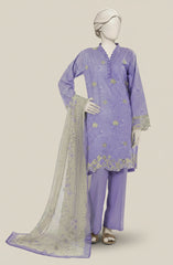 EMBROIDERED PRINTED LAWN 3PCS UNSTITCHED