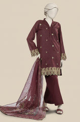 EMBROIDERED PRINTED LAWN 3PCS UNSTITCHED