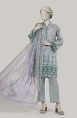 EMBROIDERED PRINTED LAWN 3PCS UNSTITCHED
