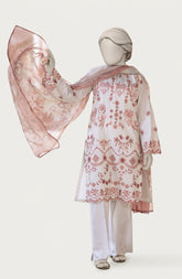 EMBROIDERED CAMBRIC 3PCS UNSTITCHED