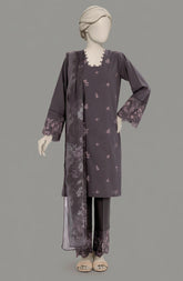 EMBROIDERED CAMBRIC 3PCS UNSTITCHED