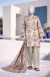 PRINTED TEXTURED LAWN 3PCS UNSTITCHED