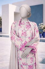 PRINTED TEXTURED LAWN 3PCS UNSTITCHED