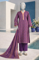 PRINTED TEXTURED LAWN 3PCS UNSTITCHED