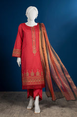 WINTER'23 WOMEN EMBROIDERED JACQUARD 3PC UNSTITCHED