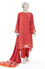 PRINTED HERRINGBONE VISCOSE 3PCS UNSTITCHED