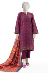 PRINTED SLUB VISCOSE 3PCS UNSTITCHED